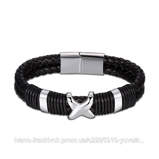 Браслет зі шкіри з магнітною застібкою "Вузье"