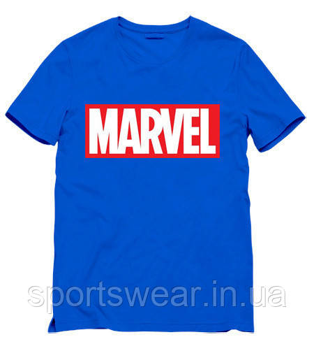 Чоловіча синя Футболка MARVEL МАРВЕЛ "" В стилі Marvel ""