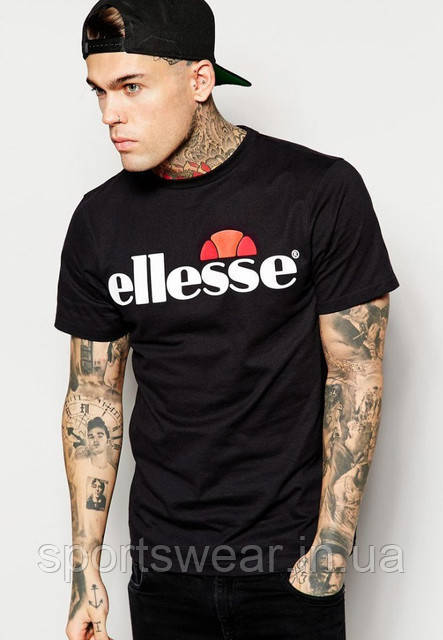 Чоловіча чорна Футболка Ellesse "" В стилі Ellesse ""