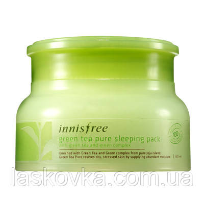 Нічна маска із зеленим чаєм Innisfree Green Tea Pure Sleeping Pack, фото 1