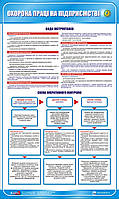 Стенд. Охорона праці на підприємстві. 0,6х1,0 м. Пластик