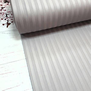 Страйп-сатин світло-сірий, 100% бавовна (ТУРЦІЯ шир. 2,4 м) (SAT-ST-FR-36)