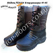 Чоловічі бахіли без вставки на шнурівці всередині з хутром, ТСА 024