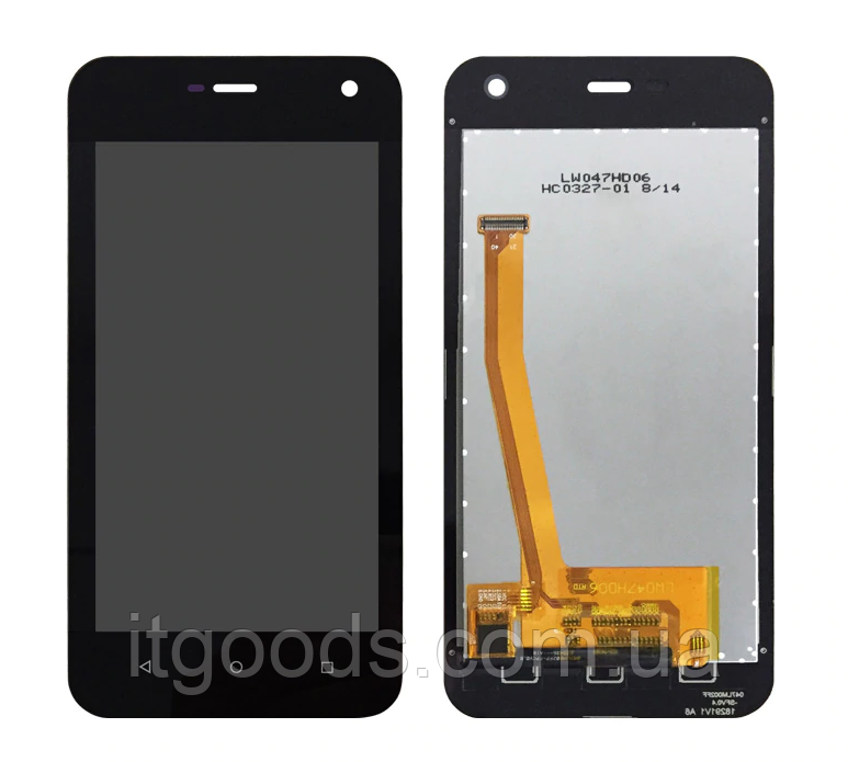 Дисплей (модуль) + тачскрін (сенсор) для myPhone Hammer Active (чорний колір)