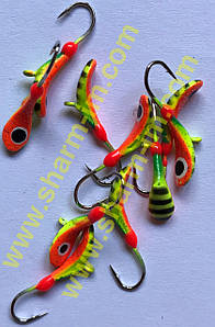 Мормилка вольфрамова Bravo 6730-442P 3,0 мм 0,62 гр. з Фосфором Комар з вушком