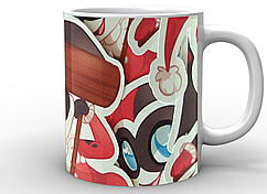 Кухоль GeekLand білий Загін Самогубців Suicide Squad Harley Quinn Geeky Sticker SS.02.041