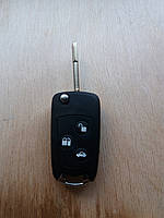 Корпус выкидного ключа для Ford Mondeo (Форд Мондео), 3 - кнопки, под переделку, лезвие FO21