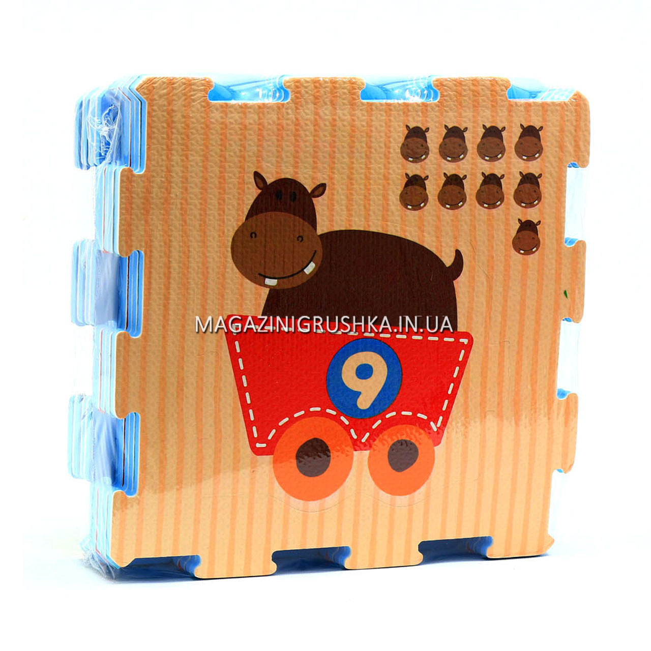 Ігровий килимок-мозаїка «Вагончик з тваринами» M 2615, фото 1