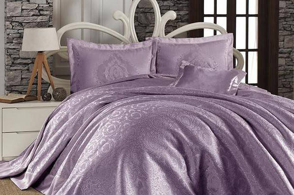 Покрывало 240*260 в наборе с наволочками First Choice Sonil Pique Frida murdum, фото 1