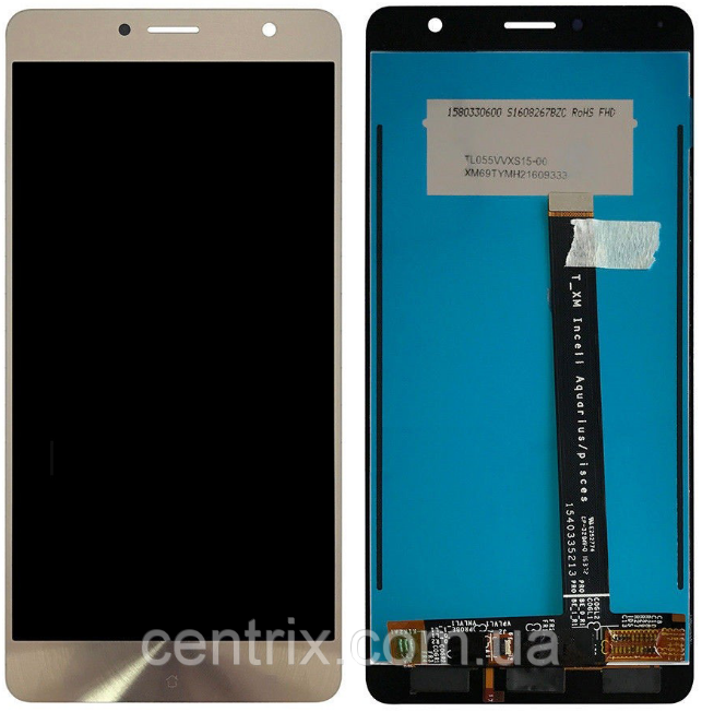 Дисплей (экран) для Asus ZenFone 3 Deluxe 5.5 (ZS550KL) + тачскрин, цвет золотистый, фото 1