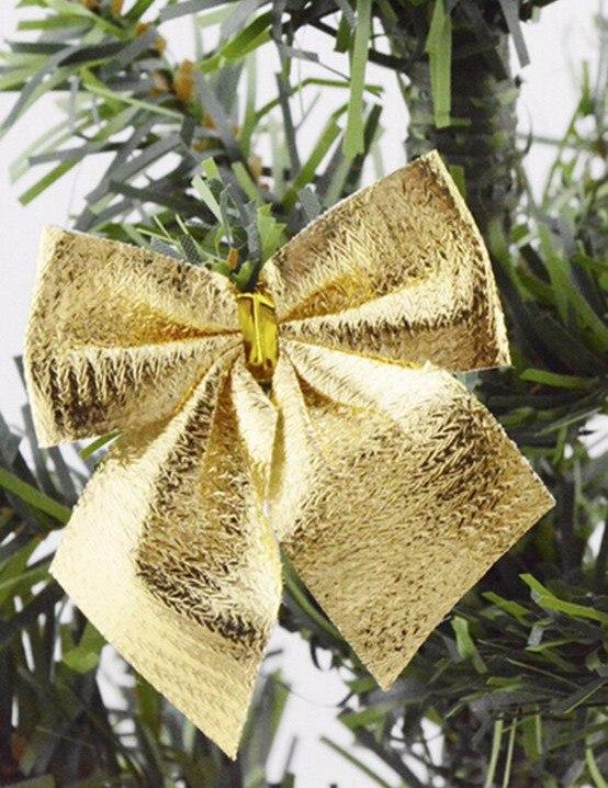 Бантики на ялинку 12 шт (, золото, срібло), фото 1