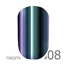 Naomi Дзеркальна пудра для нігтів No01, 3 г Naomi Дзеркальна пудра для нігтів No08