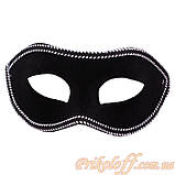 Маска карнавальна чоловіча, чорна, фото 2