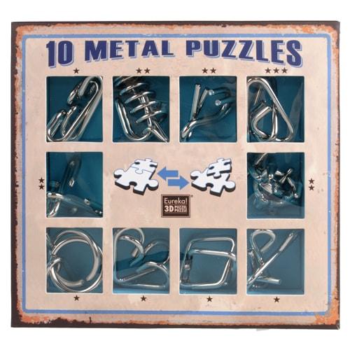 Набір металевих головоломок 10 Metal Puzzle Blue Eureka!