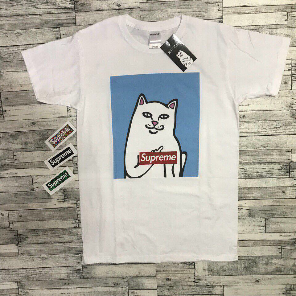 Футболка Supreme RipNDip | Чоловіча з бірками | Лорд Нермал XS