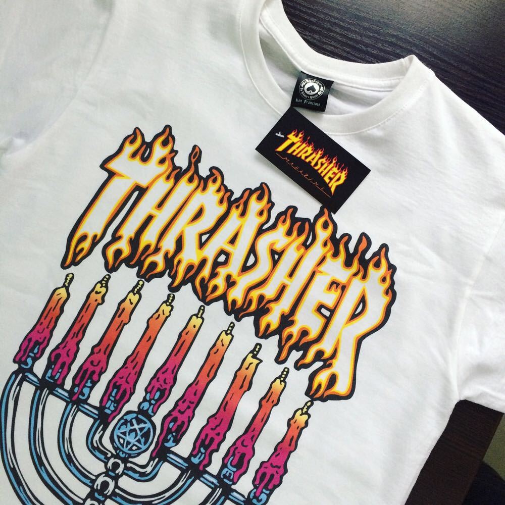Thrasher Flame футболка • Бірки трешер • Реальні фотки • Вогняний прінт