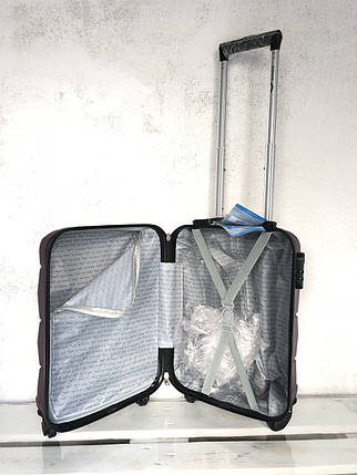 Валізу з полікарбонату на колесах малий для ручної поклажі жовтий чемодан Польща / Валіза з полікарбонату, фото 2