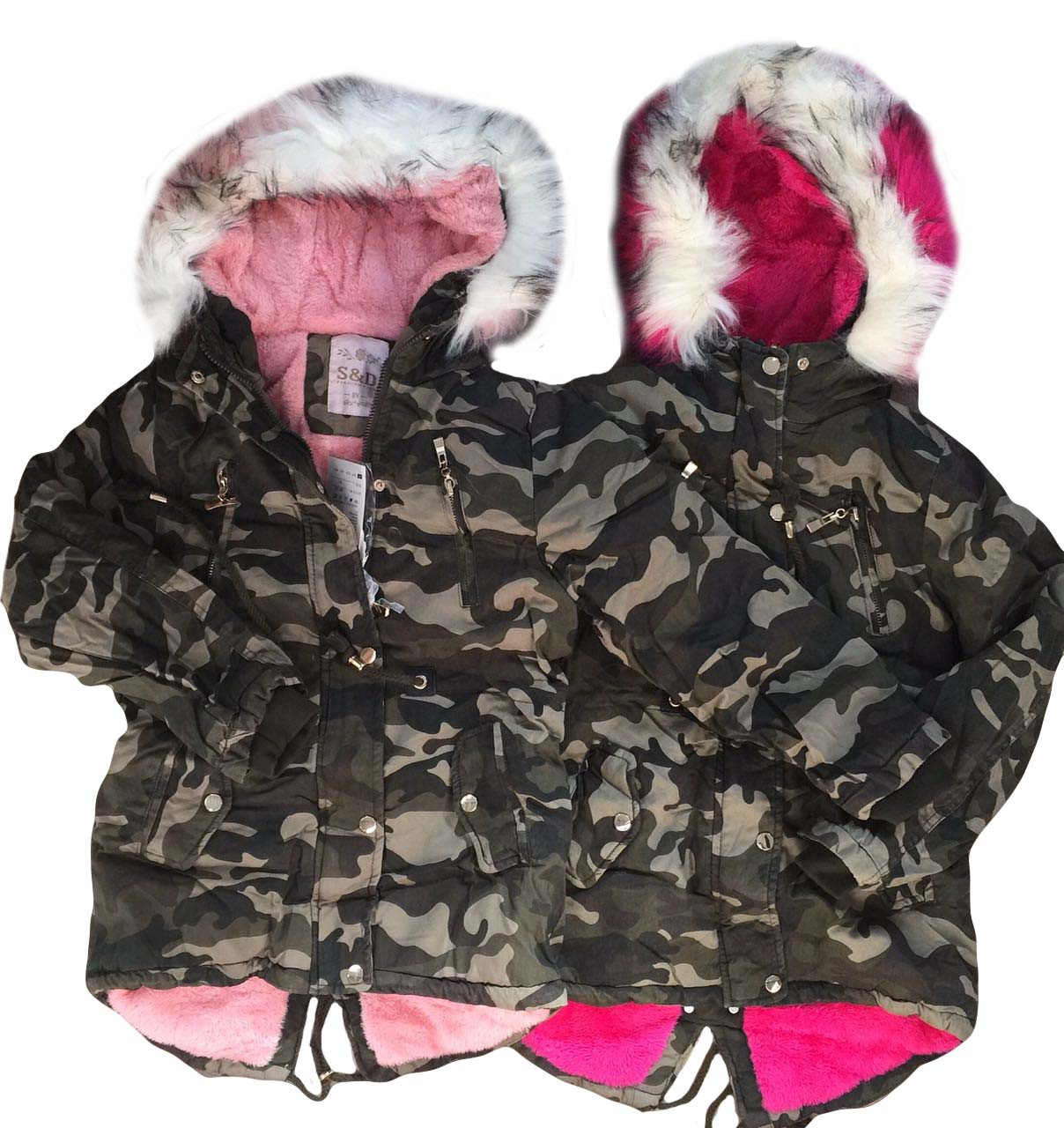 Куртки з хутром для дівчаток оптом розміри 8-16 років, S&D арт. KF 101