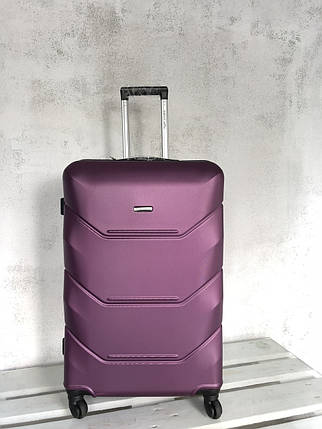 Валізу на колесах з полікарбонату великий чемодан / велика Валіза на колесах з полікарбонату фіолетова, фото 2