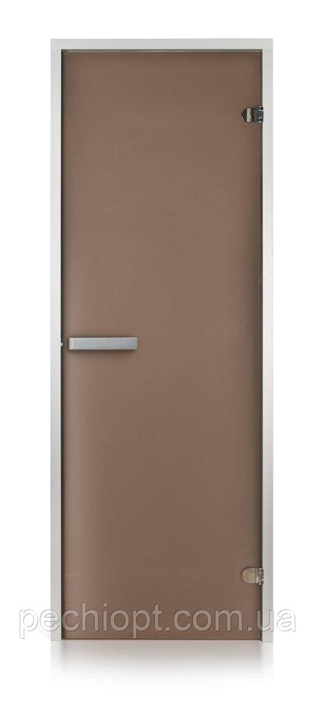 Алюминиевая дверь для хамама бронза 70/190 алюминий - фото 1 - id-p700843736