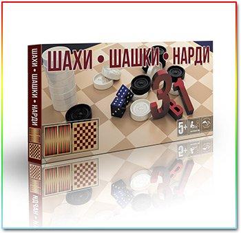 Набір 3в1 Шашки, S0003