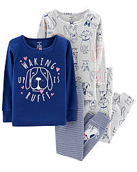 Набір бавовняних піжам Соня Картерс 4-Piece Glitter Dog Snug Fit Cotton PJs 3Т (93-98 см; 14-15 кг)