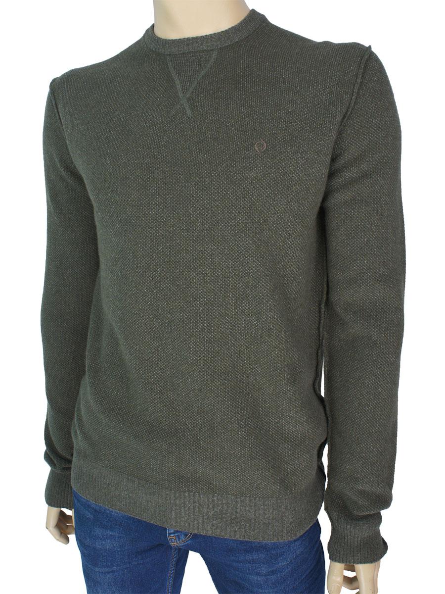 Демисезонный мужской свитер Fabiani 7307 Haki цвета хаки