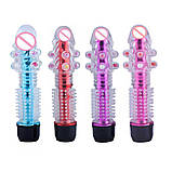 Гелевий вібратор Silicone ribbed з кульками, фото 6