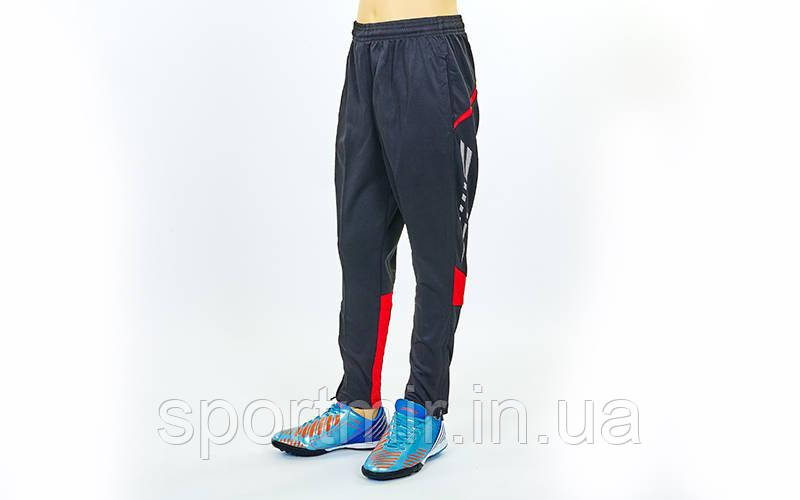 Штани футболіста підліткові 9051T-R (поліестер, р-р 26-32, зріст 125-155, чорний-червоний), фото 1