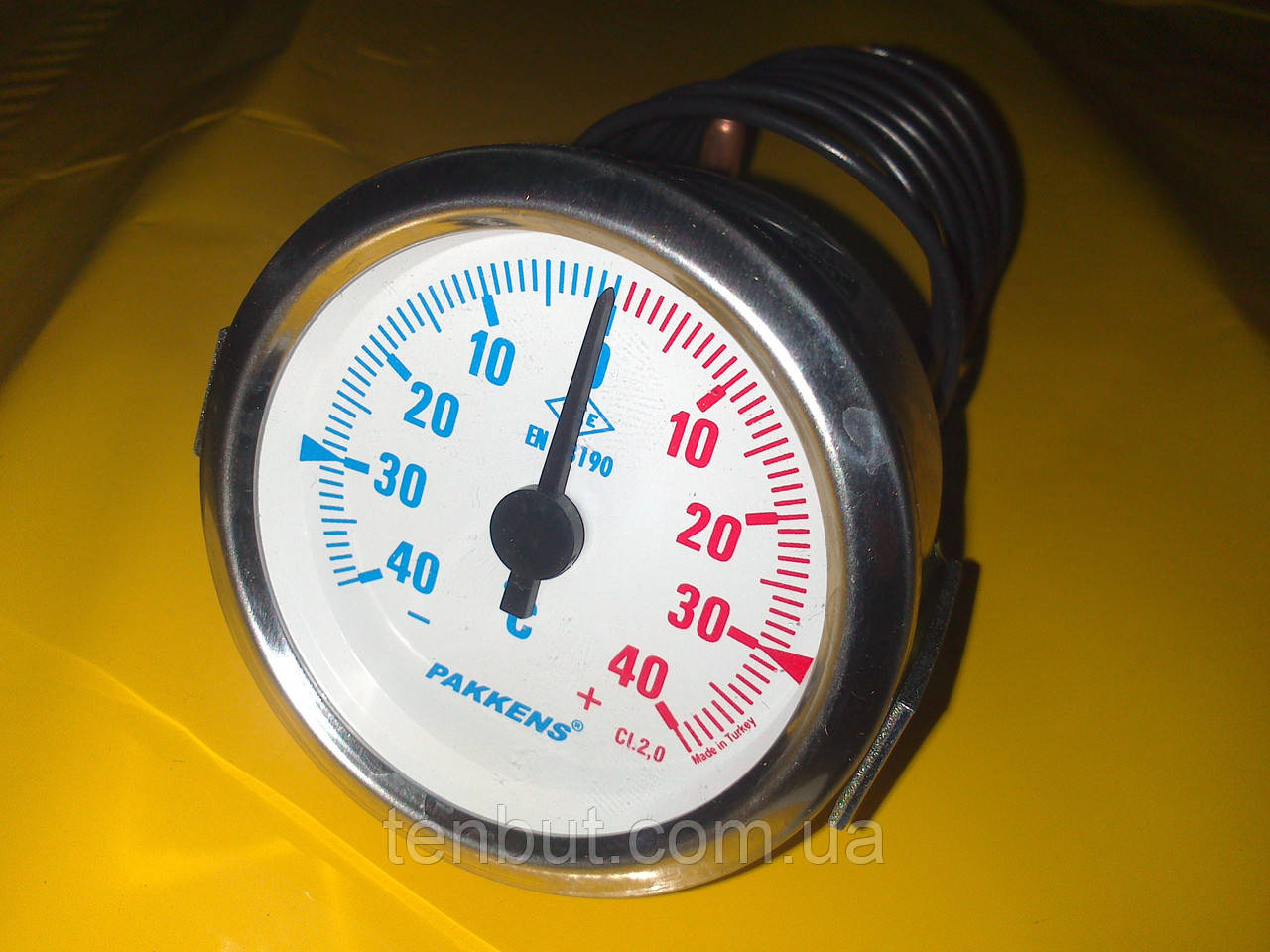 Термометр металлический с капилляром 1-метр./ 40°C±40 градусов/Ø-60 мм. производство Турция PAKKENS - фото 5 - id-p66199854