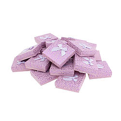 Коробка для набору Сердечка з бантом фіолетовий