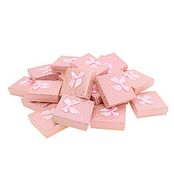 Коробка для набору Сердечка з бантом персиковий