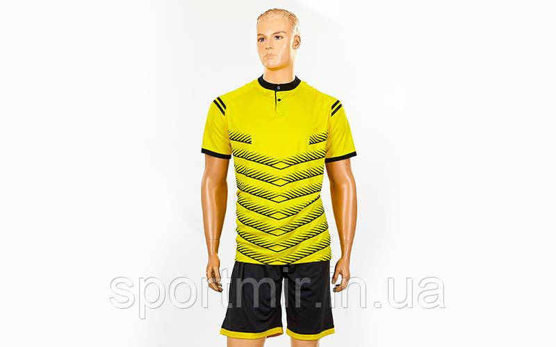 Футбольна форма Hatch CO-1705-Y (PL, р-р S-3XL-42-54, зріст 160-190 см, жовтий, шорти чорні), фото 1