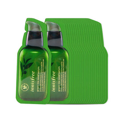 Пробник сыворотки для лица с экстрактом масла семян зеленого чая Innisfree The green tea seed serum, 1 мл, фото 2