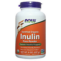 Инулин органический, Inulin, Now Foods, порошок, 227 г