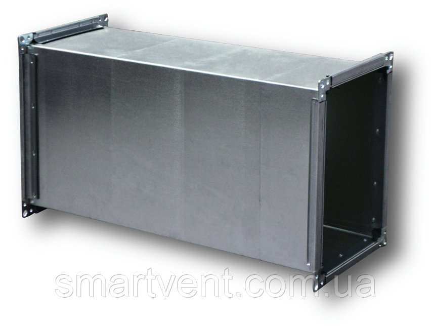 Повітропровід прямокутний без фланця, оц. 0,7 мм