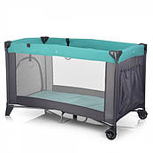 Дитячий манеж ME 1016-5-11, сірий-бірюза