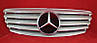 Решітка радіатора Mercedes W211 (02-06) стиль AMG (срібло/ хром смужки), фото 3