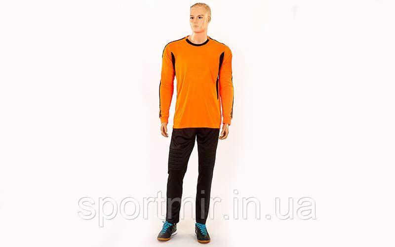 Светр для футбольного воротаря LD 5201-OR (PL, р-р M-2XL-46-56, зріст — 150-185 см, жовтогарячий — чорний), фото 1