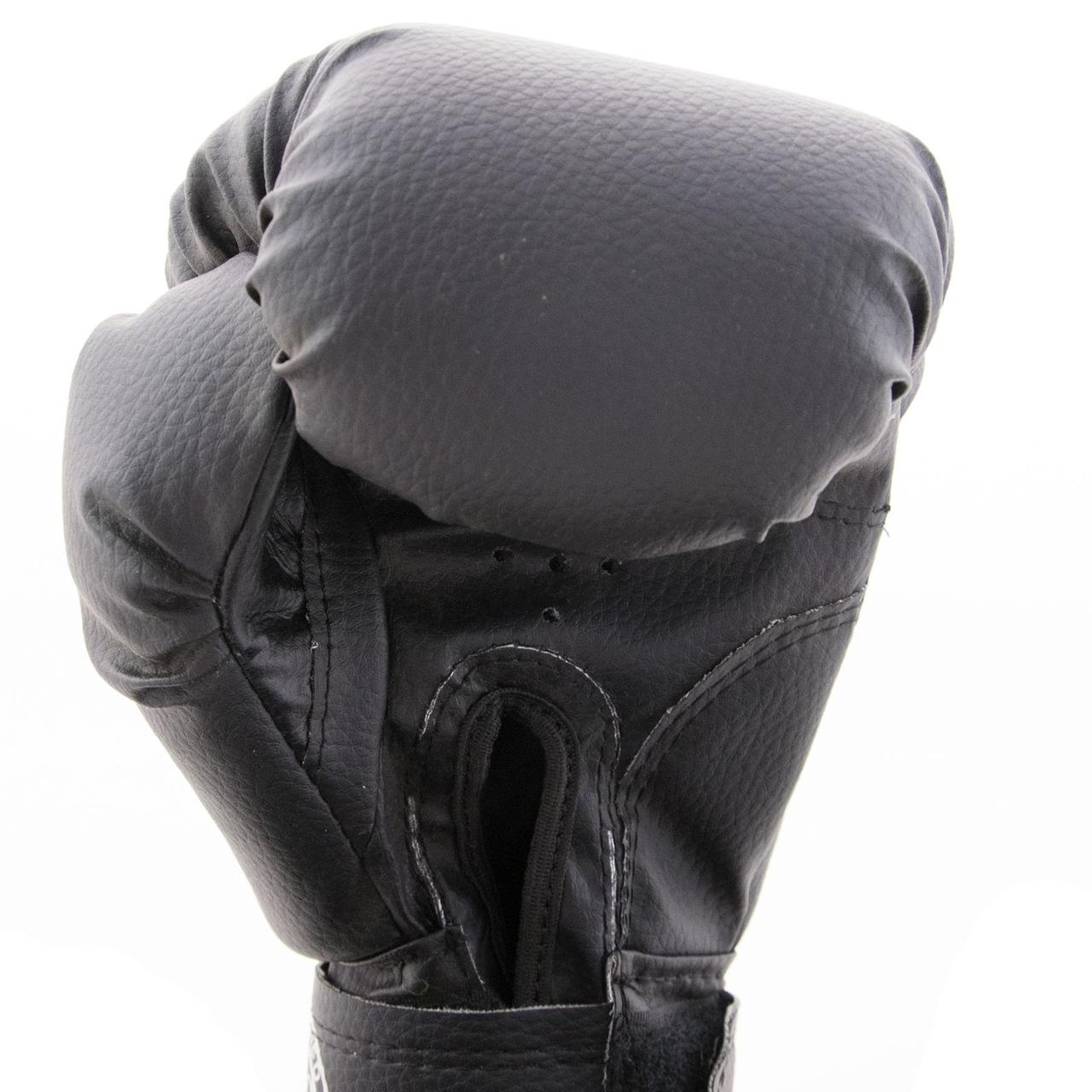 Перчатки боксерские из кожвинила Boxer 10 унций (bx-0036) черный - фото 2 - id-p795070530