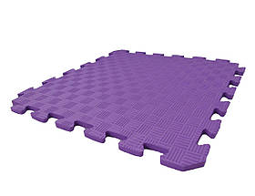 Дитячий ігровий килимок-пазл (мат татамі, ластівчин хвіст) OSPORT 50см х 50см товщина 10мм (FI-0009) Фіолетовий