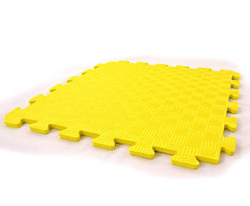 Дитячий ігровий килимок-пазл (мат татамі, ластівчин хвіст) OSPORT 50см х 50см товщина 10мм (FI-0009) Жовтий