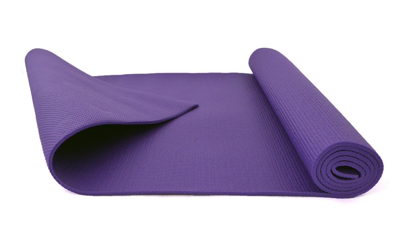 Килимок (мат) для йоги та фітнесу ПВХ OSPORT 6мм (MS 1184) Фіолетовий