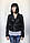 Куртка шкіряна натуральна жіноча косуха чорна на блискавці, фото 2