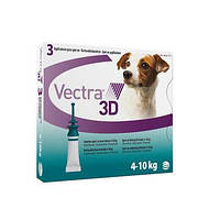 Вектра 3D 4-10кг капли инсектоакарицидные для собак 3 пипетки