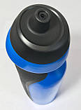 Пляшка (пляшка) для води та напоїв спортивна 600мл Profi (MS 1816) Чорно-блакитна, фото 3