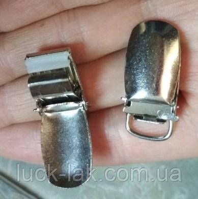 Затискачі, кліпси металеві для панчіх, підтяжок із вкладишом 10 мм, фото 1