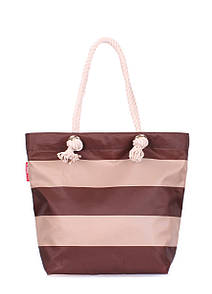 Літня сумка з якором POOLPARTY Anchor жовта Коричневий у смужку