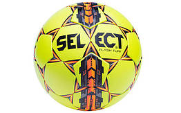М'яч футбольний No5 SELECT FLASH TURF (жовтий-сірий-жовтогарячий)