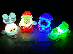 Нічник новорічний №HD-4 Дід мороз на батарейці 4 види